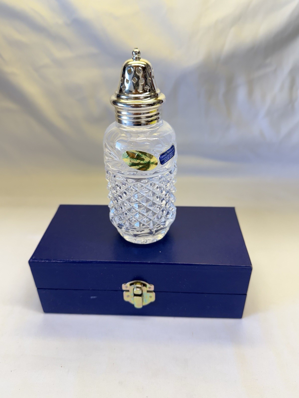 VTG Silver Plated & 24% Lead / Crystal Sugar Shaker Caster Muffineer Japan