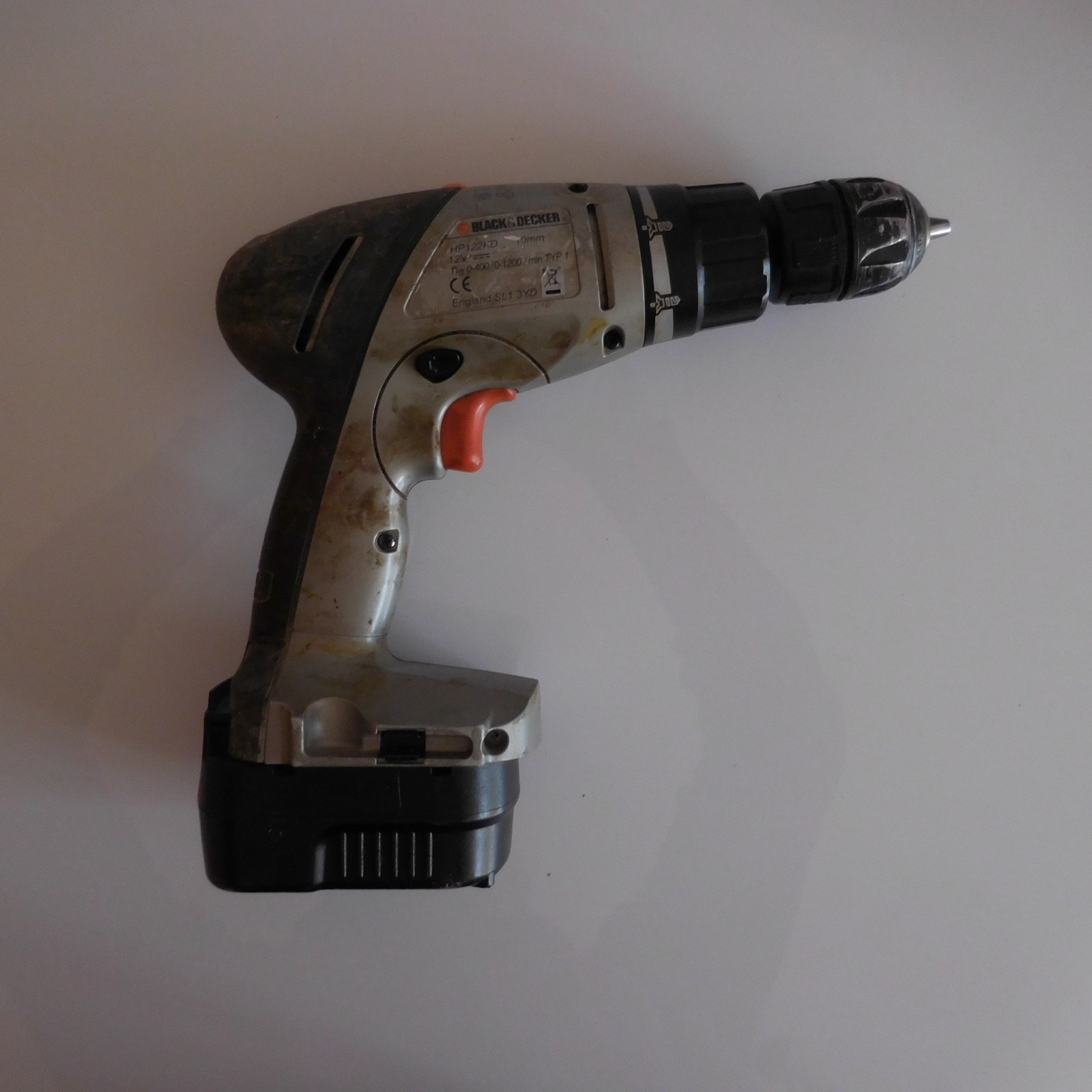 BLACK & DECKER HP122KD Cordless Drill Tool Design 20th Made In France N3291
