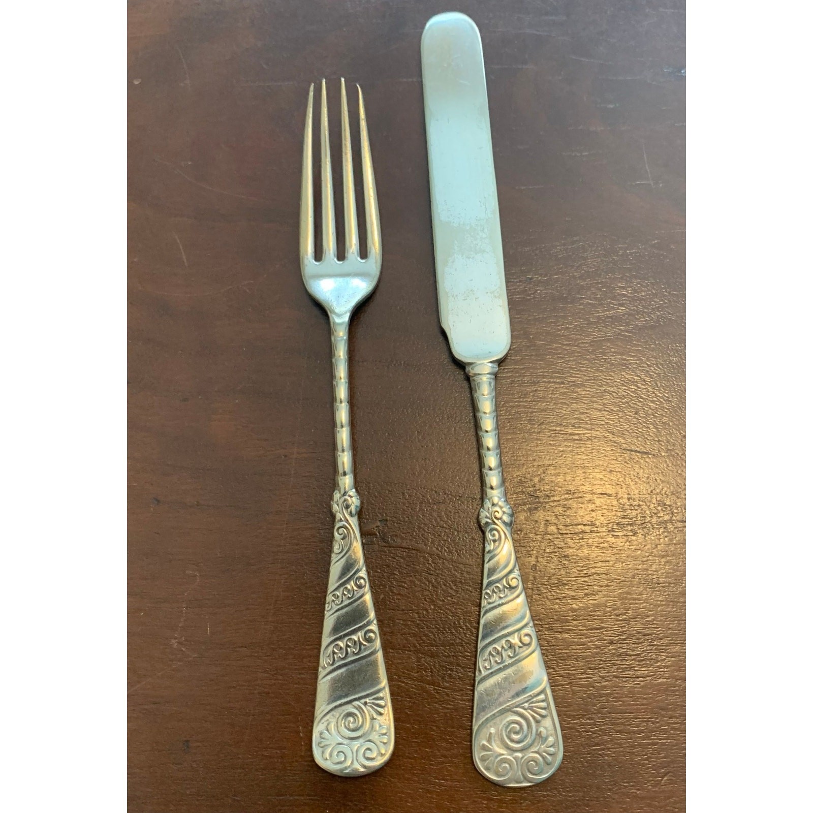 Belmont (Silverplate, 1890) International Silver Youth Knife & Fork Discontinued