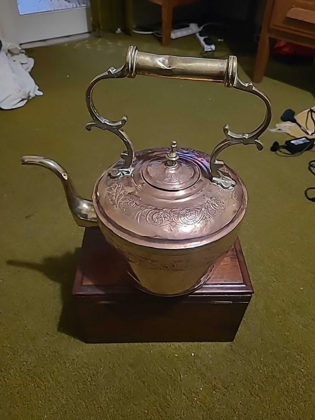 Antique Copper And Brass Kettle – Likely Notth African or Persian