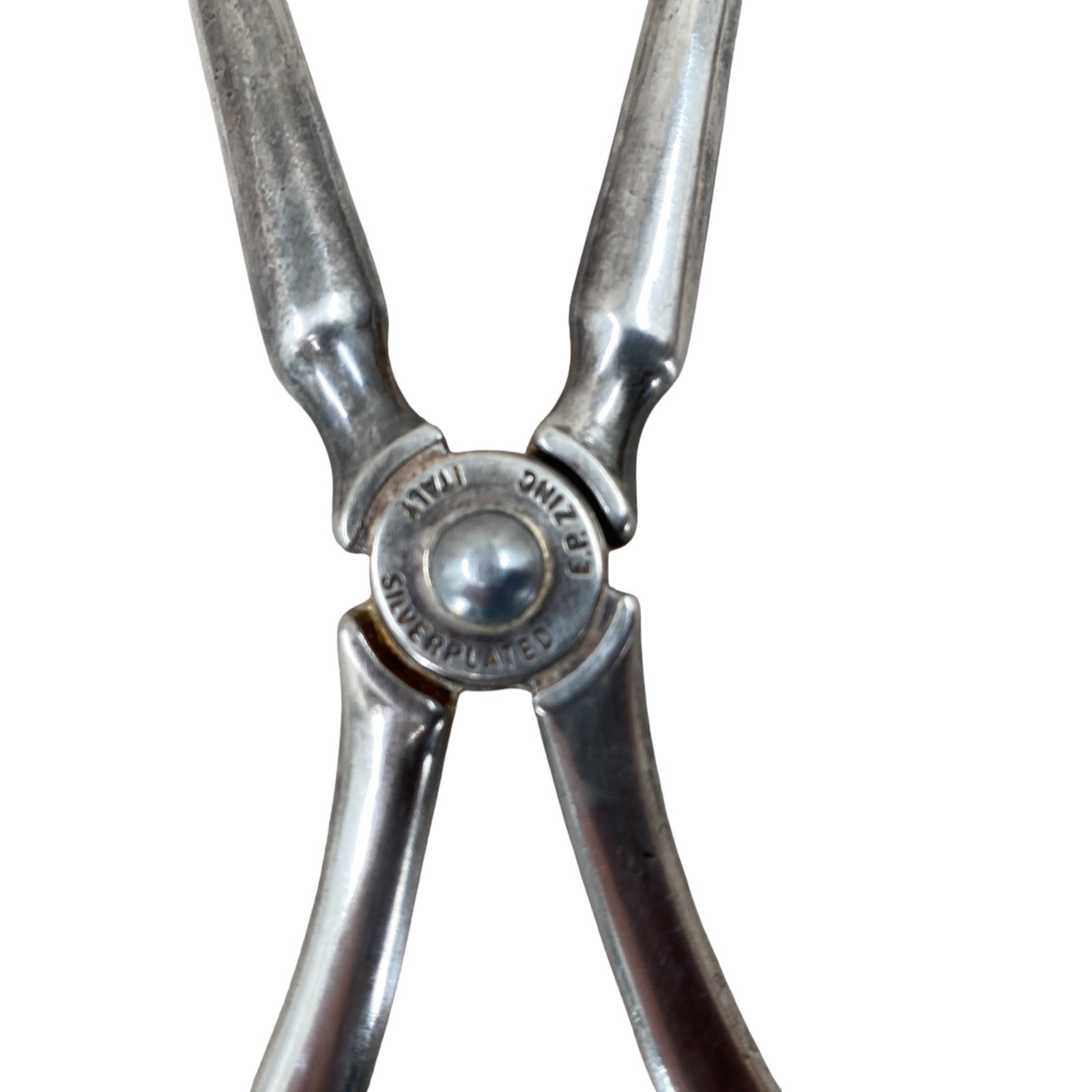 Vintage Epns Silver Plated Large Serving Tongs Spoon/Fork Scissor Handle 10.5″