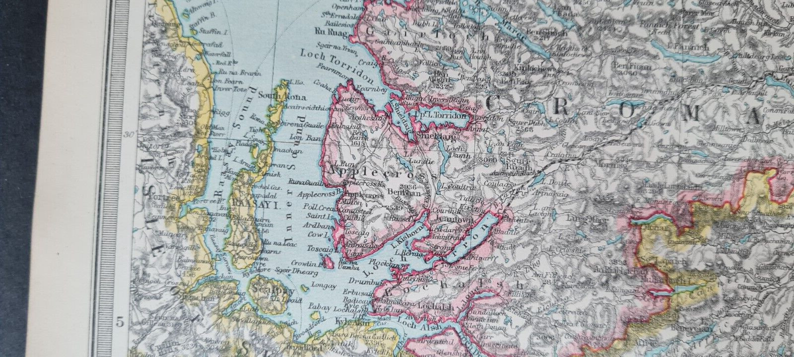 Antique (1907) map – Scottish Highlands / Scotland – Harmsworth