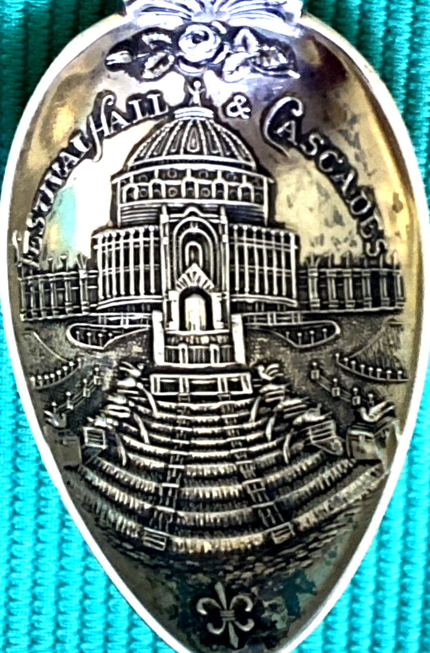St Louis MO Festival Hall Cascades Napoleon Jefferson 4.2″ Sterling Spoon 15.5g