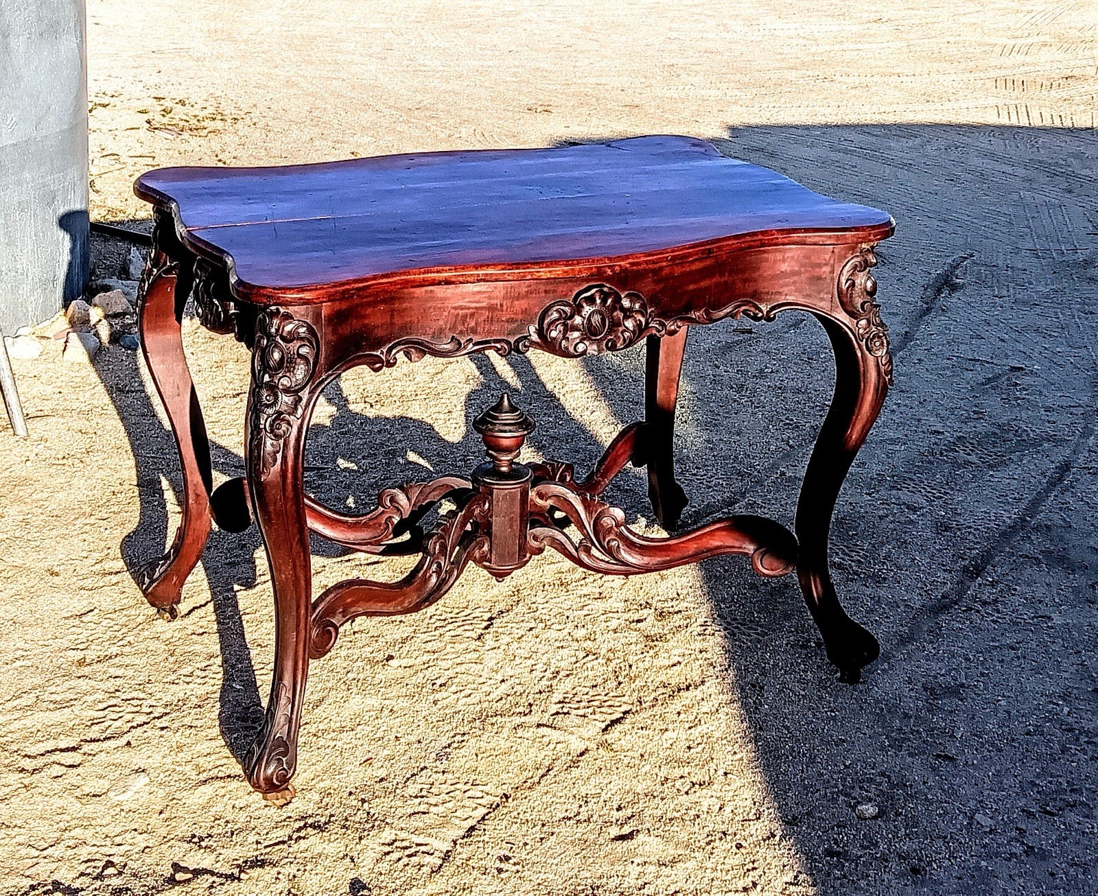Antique Victorian Rococo Revival Center Table John Henry Belter