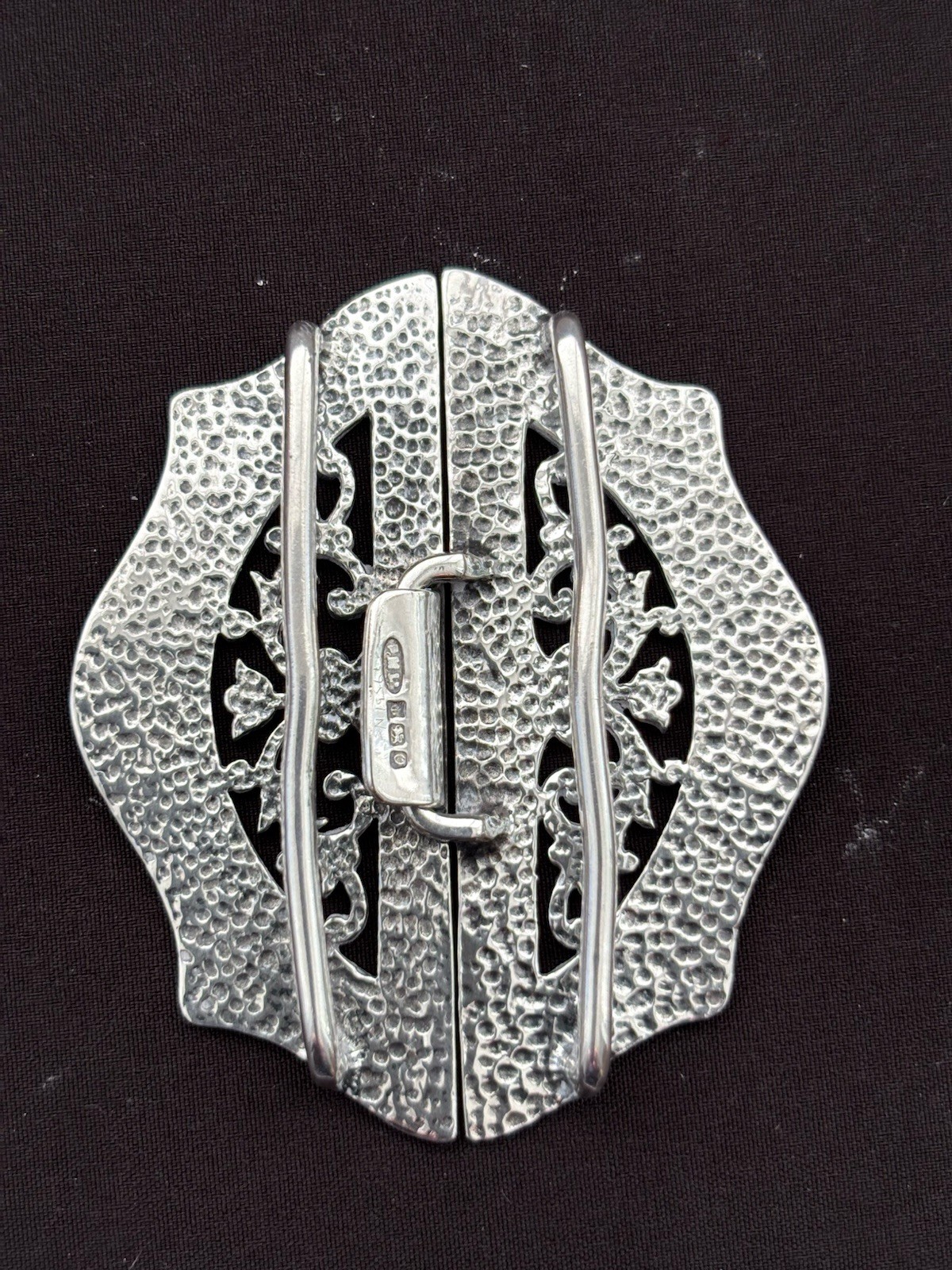 solid silver nurses Belt Buckle. Birmingham 1988. P. M. L.