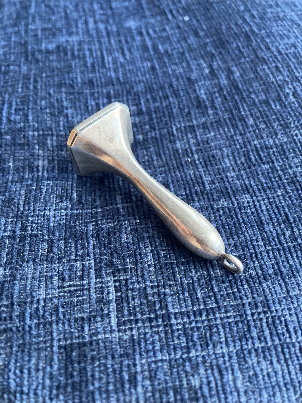 antique solid silver seal fob