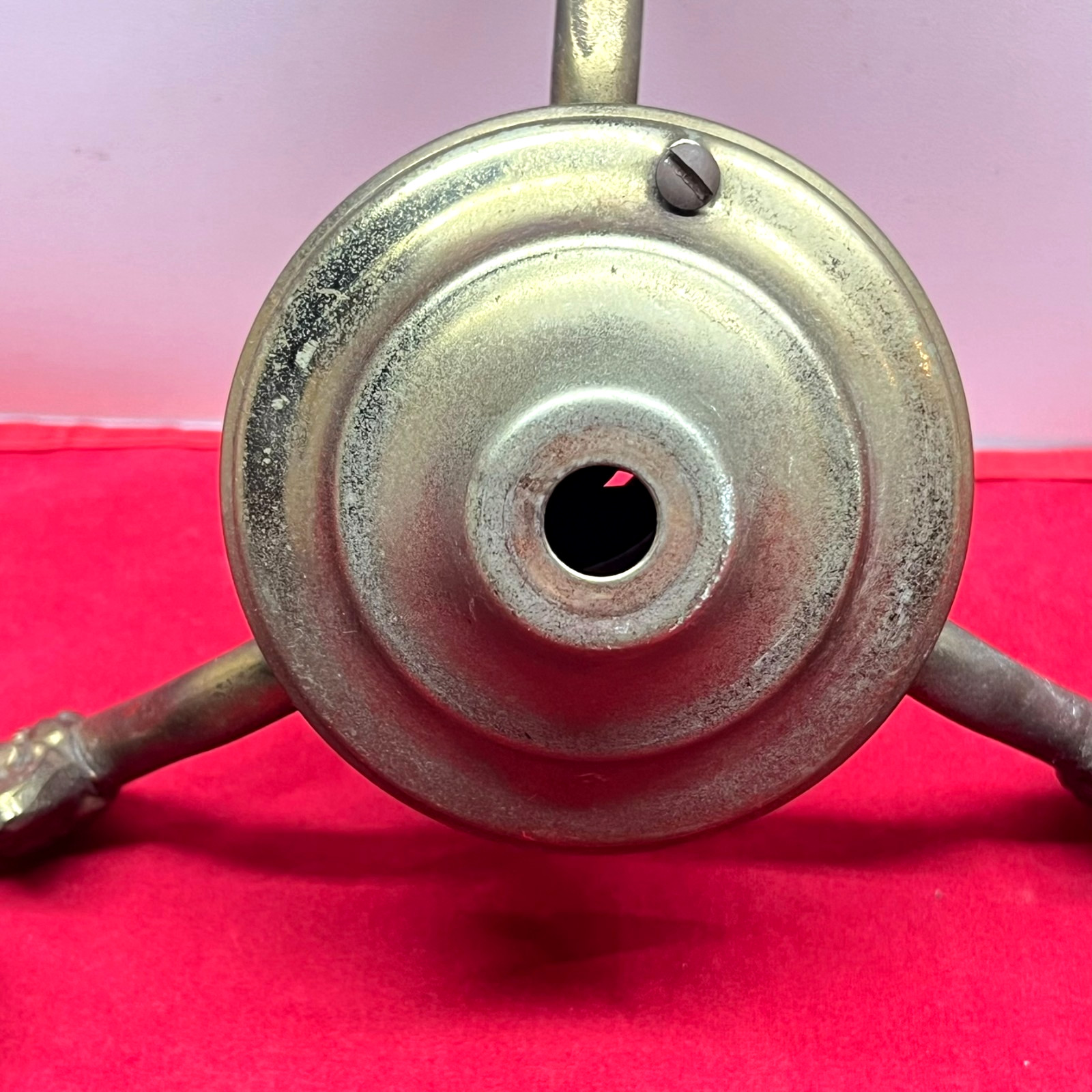 VTG 3-Arm Wired Deco Candelabra Ceiling Light or Floor Lamp Fixture Brass Finish