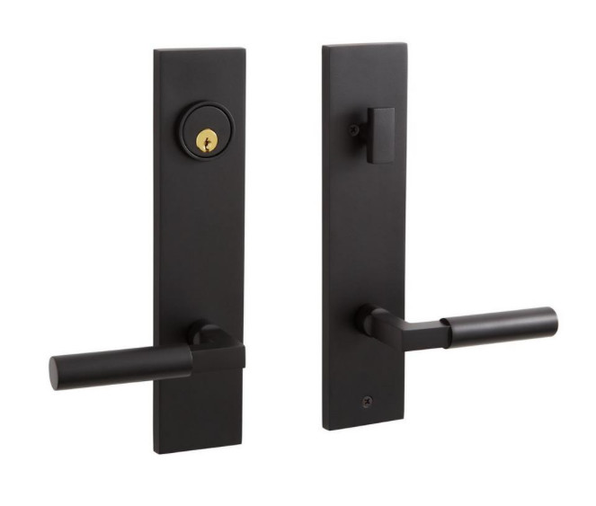 Signature Hardware Tolland Brass Entrance Door Set – Lever Handle – Left Hand