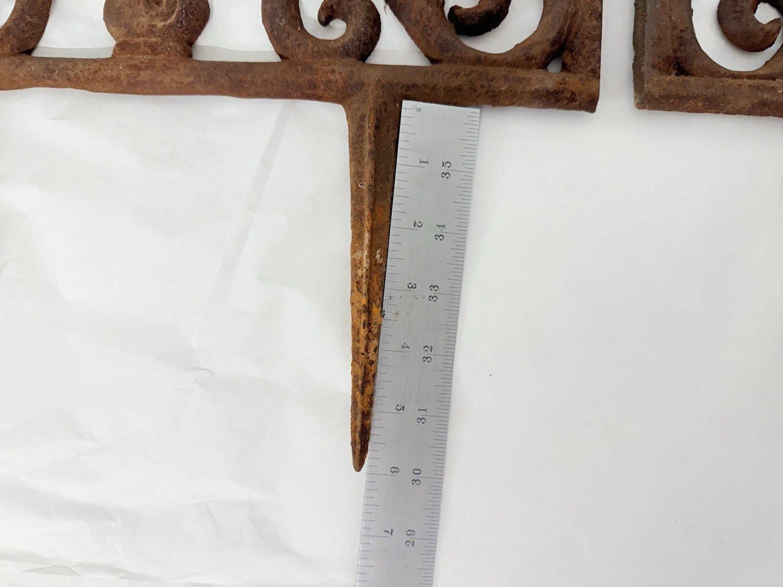 Pair Antique Architectural Garden Border Edging Heavy Duty 14 x 9 in above grnd