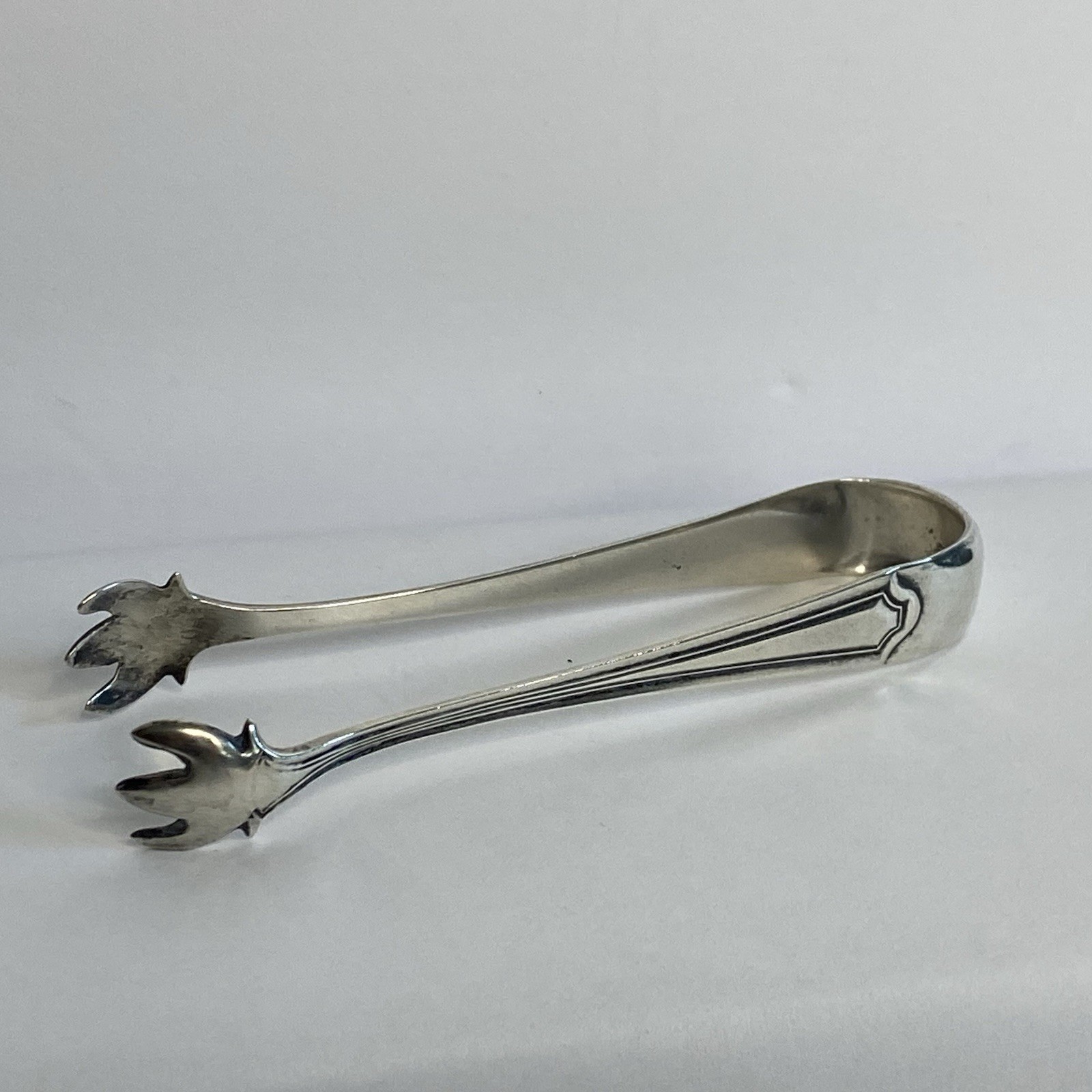 Antique Claw Foot Sterling Silver Sugar Tongs.