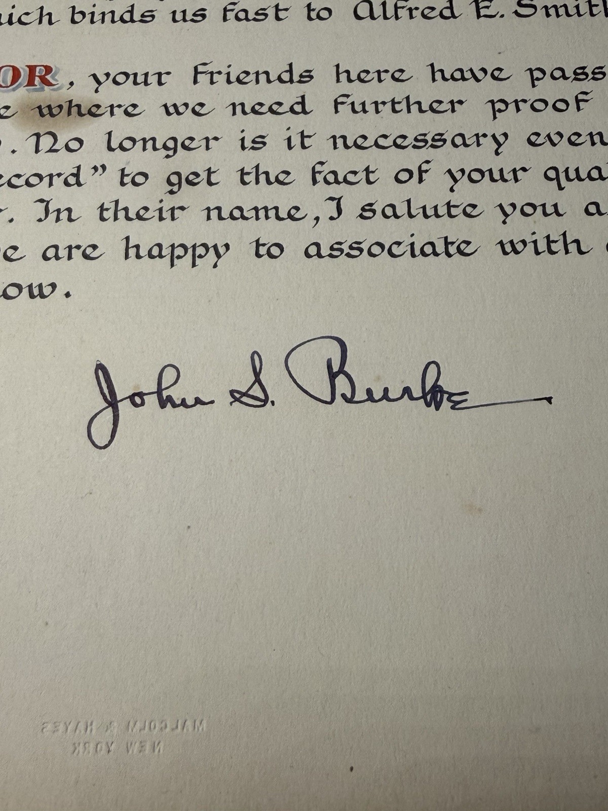 Alfred E. Smith 1942 Presentation Book Francis Spellman Over 100 Signatures