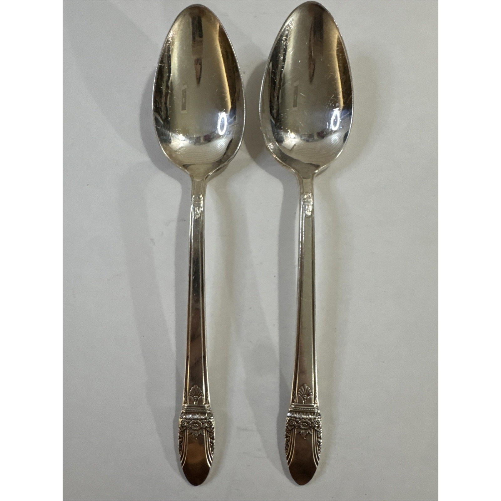 2 Place/Oval Soup Spoons – First Love 1937 – 1847 Rogers Bros IS