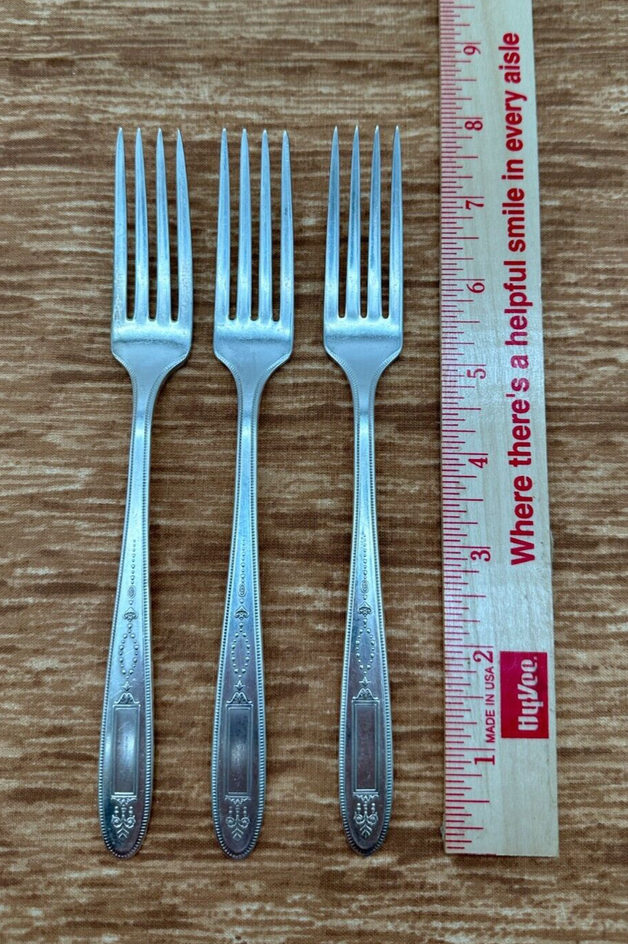 Oneida Community Plate Grosvenor Lot 3 Dinner Fork 7 3/4″ No Monogram