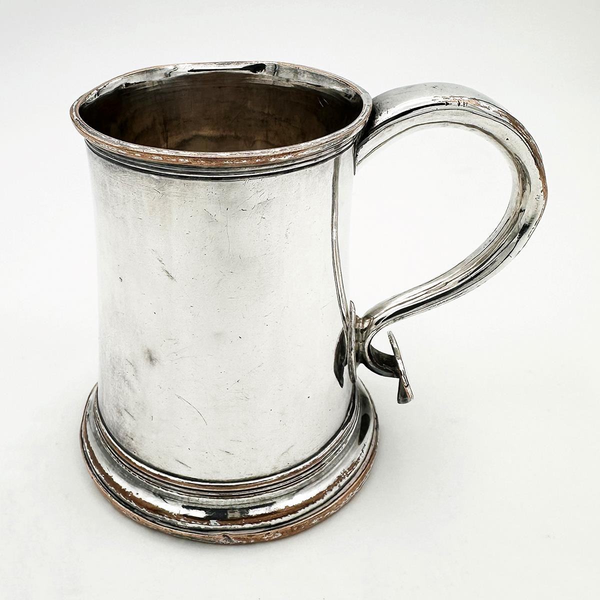 GEORGE III HALF-PINT MUG OLD SHEFFIELD PLATE 18TH CENTURY