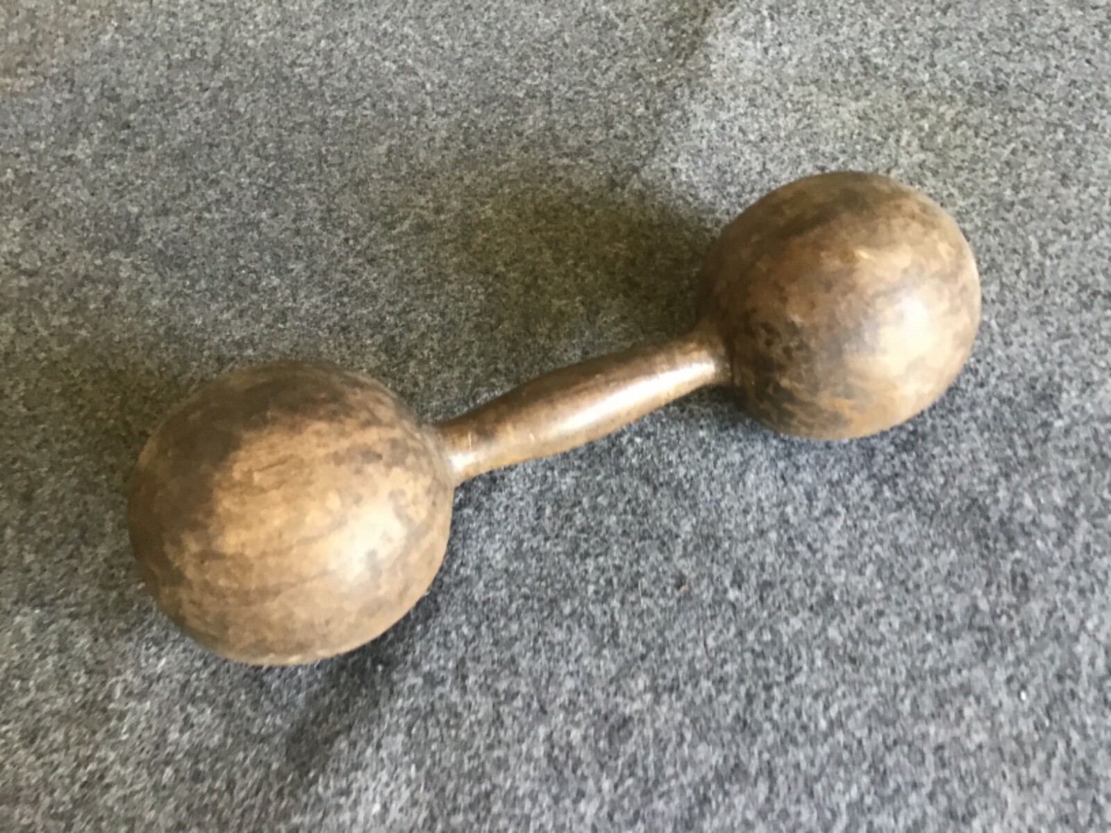 Vintage Antique Universal Akron.O. 1 1/2 lbs Wood Dumb Bell Weight