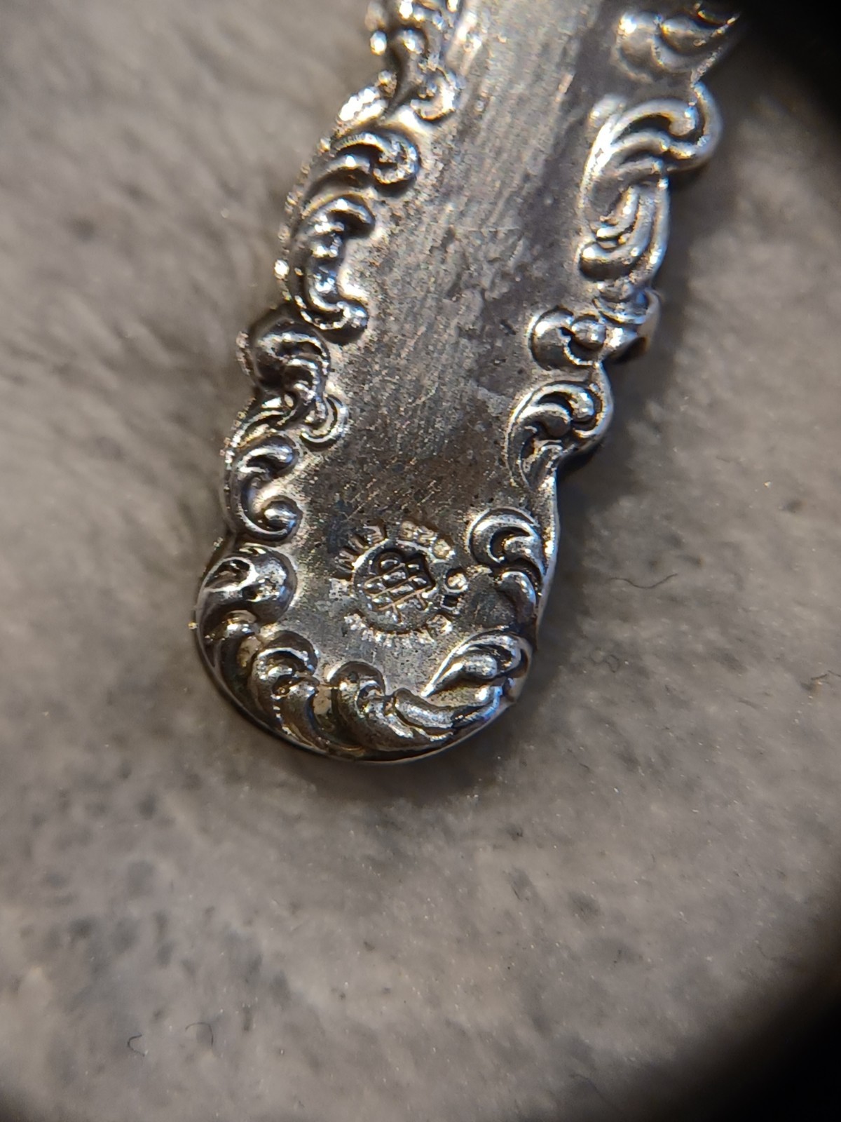 Victorian Solid Sterling Silver Chatelaine Folding Button Hook