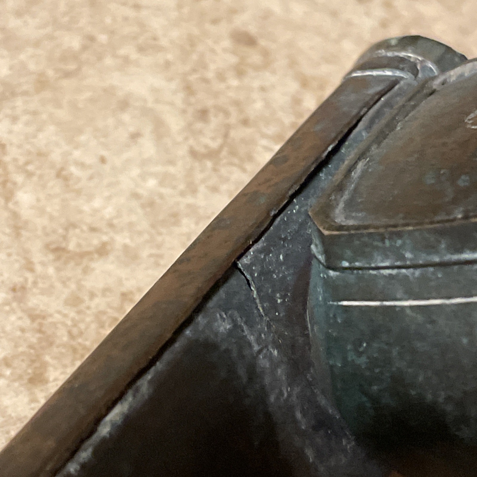 Antique Ottoman ink pot Brass Traveling Scribe Inkwell Quill Box