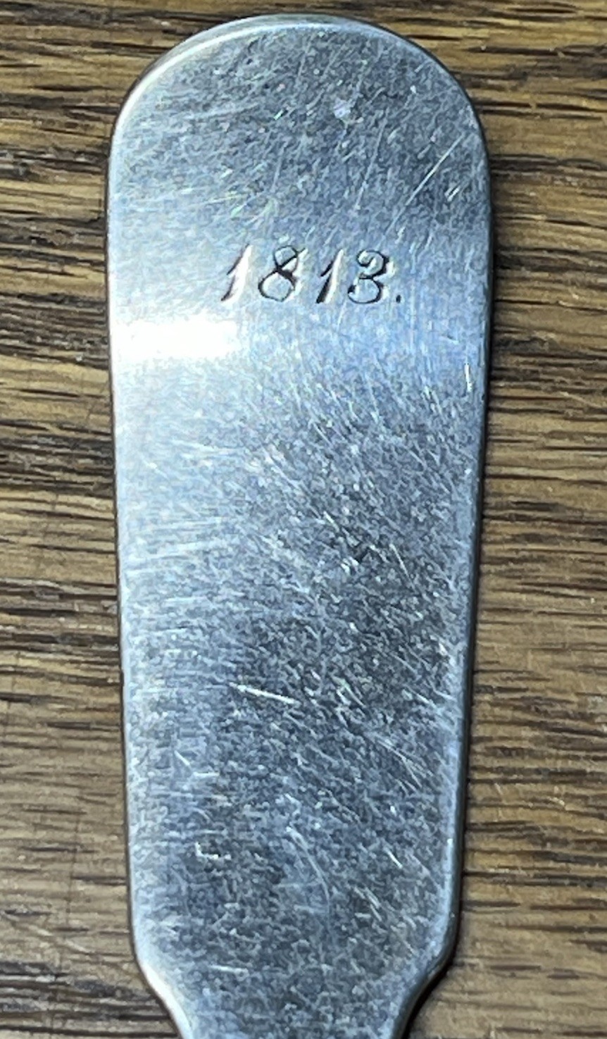 American Coin Silver Serving/Tablespoon Dated 1813 Oakes & Spencer Hartford Ct