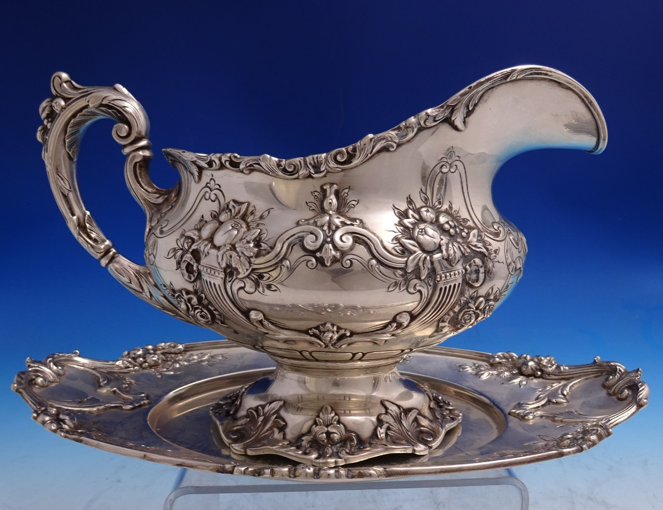 Francis I by Reed and Barton Sterling Silver Gravy Boat #570A w/Underplate #8760