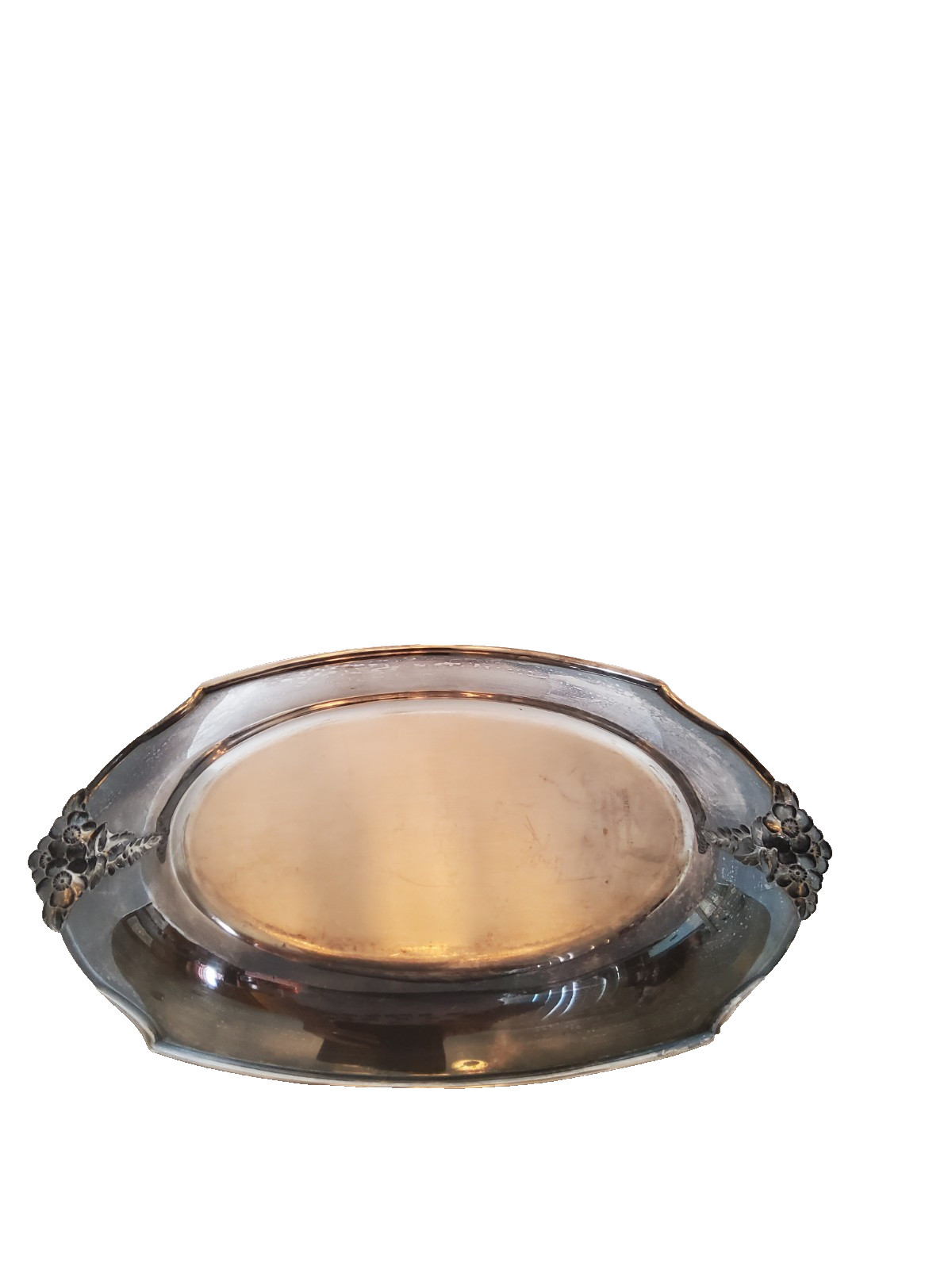 Holmes & Edwards Spring Garden Small Platter or Serving Tray Silverplate