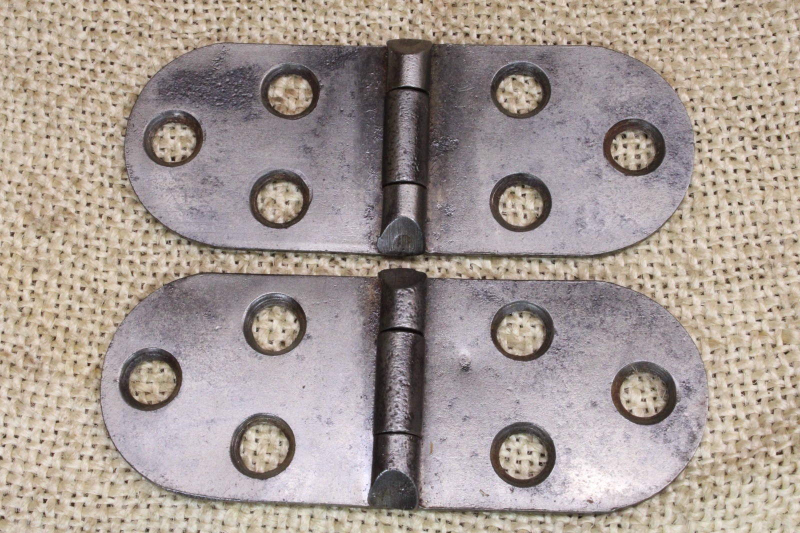 2 Old Cabinet Door Cupboard Hinges Sewing Machine Antique Rustic 3 1/8 X 1 1/4″