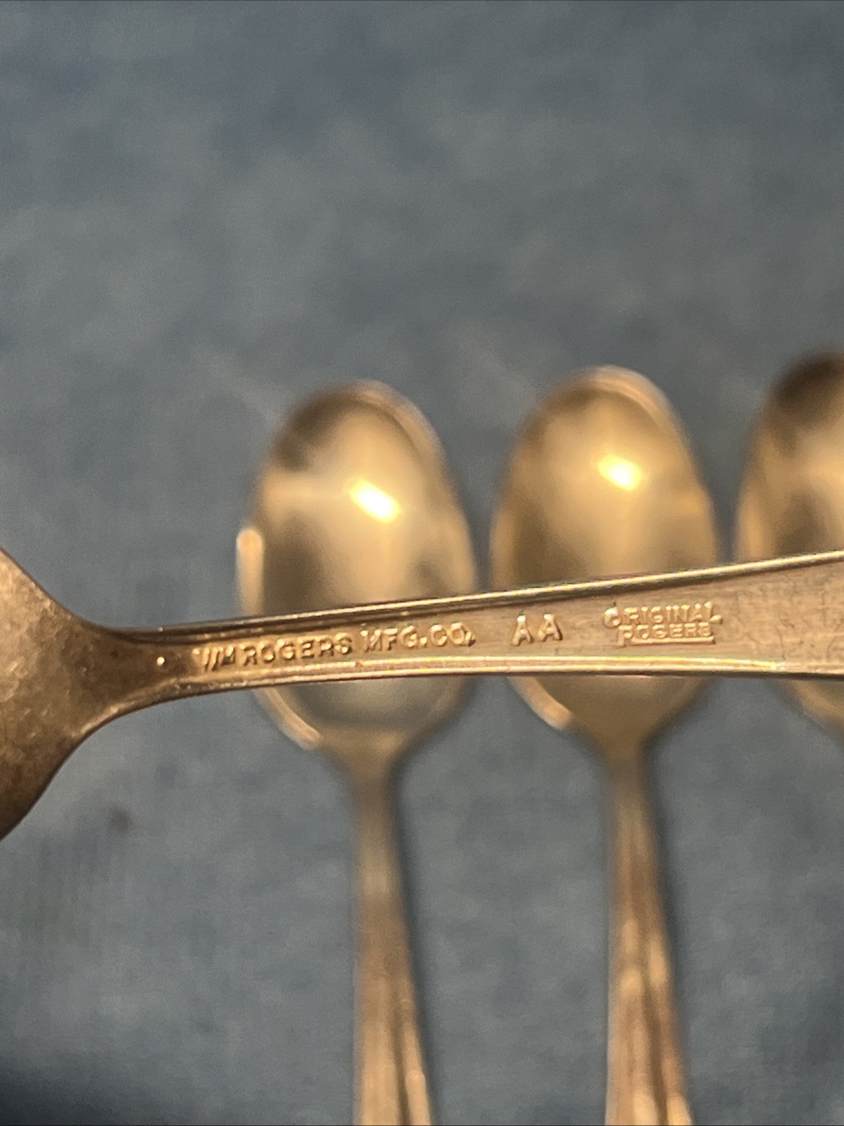 Vintage Lot Of 4 Original Wm Rogers Mfg Co Spoons Vintage