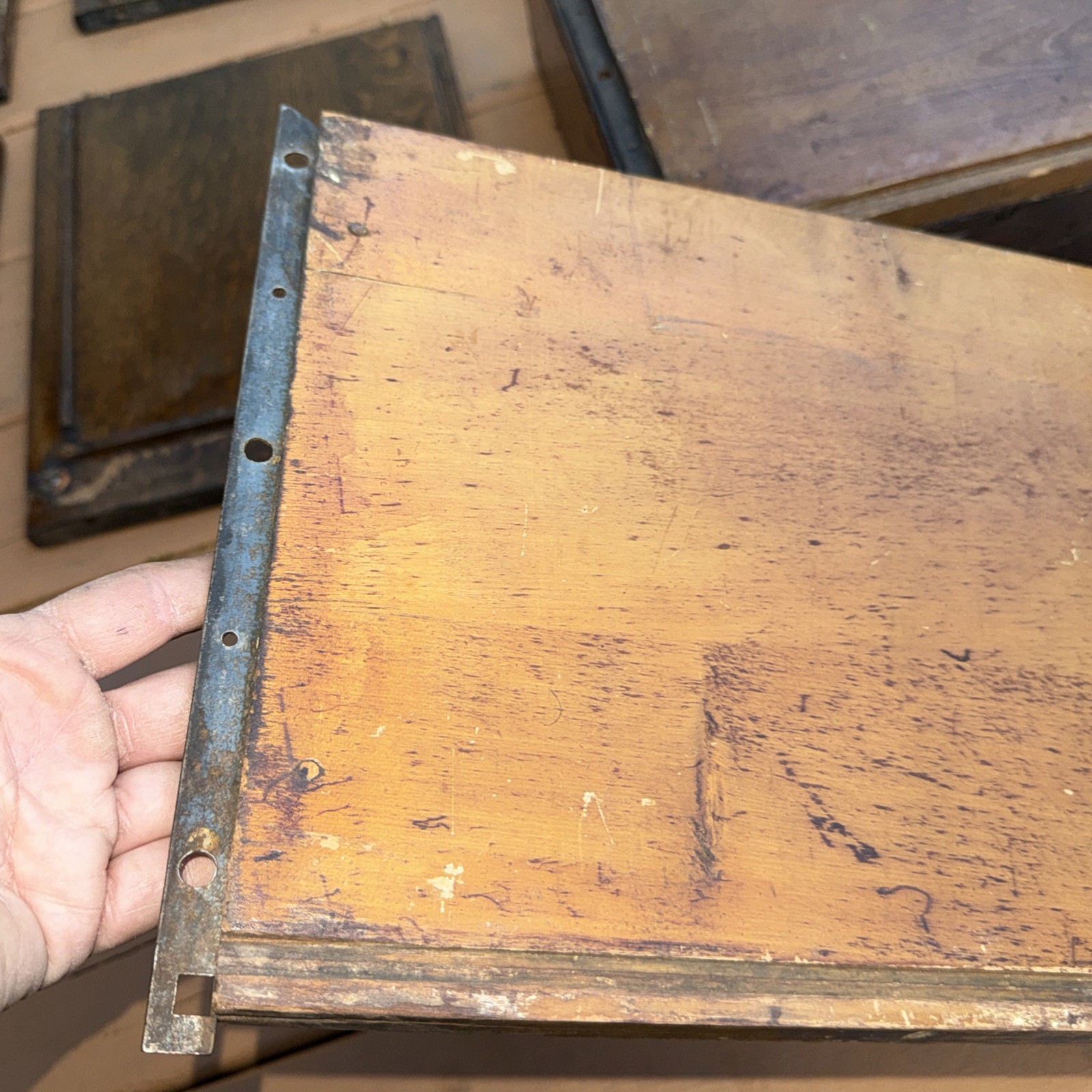 Antique Oak 2 Sections Barrister bookcase For Restoration Missing 2 Back Pieces
