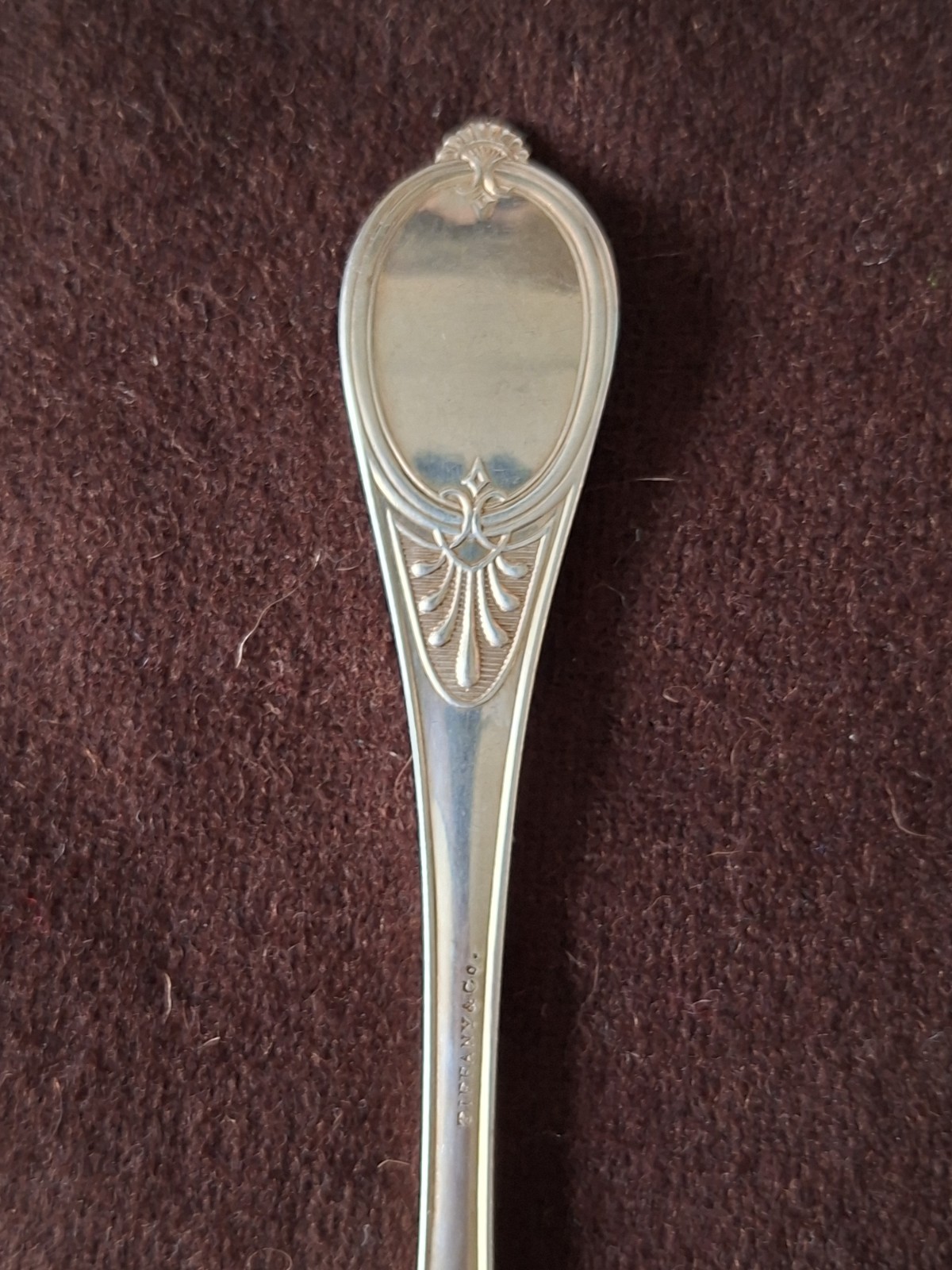 RARE 1867 Patent HONEYSUCKLE Pattern JOHN POLHAMUS for TIFFANY Silver TEA SPOON