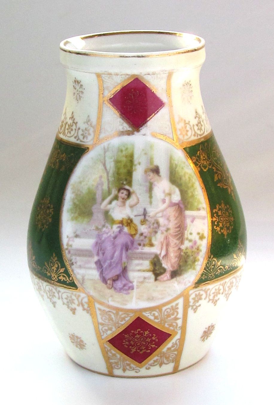 Antique Turn Royal Vienna Porcelain Vase