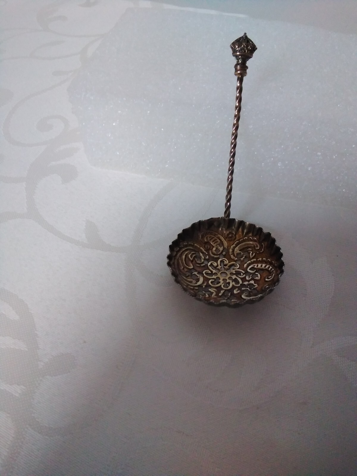 8.4g 1896 Birmingham Sterling Silver-Gilt Sifter Spoon, William Devenport