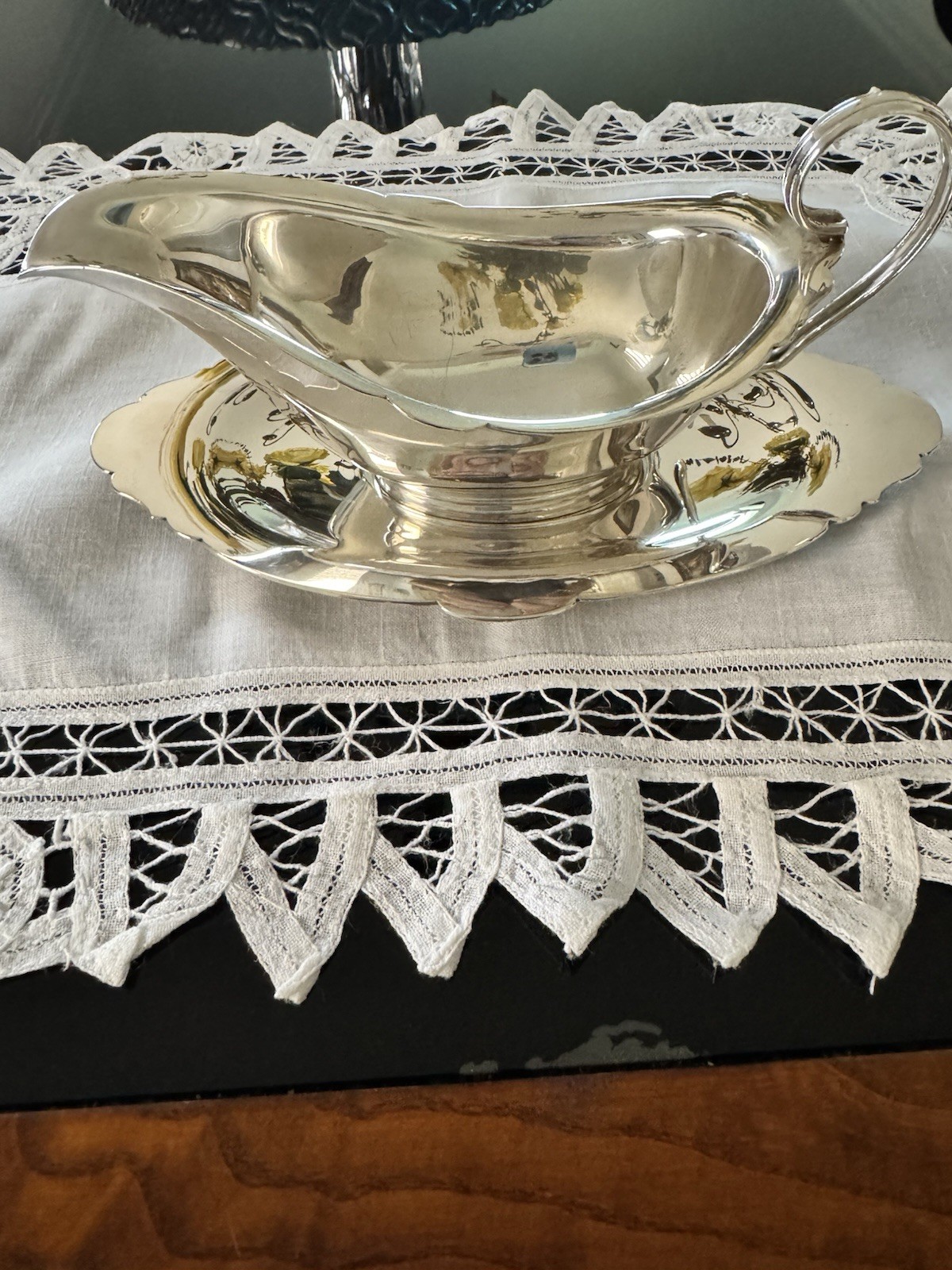 Watson Sterling Co. Sauce Boat w/ Matching Under Tray. Pristine Condition c1919