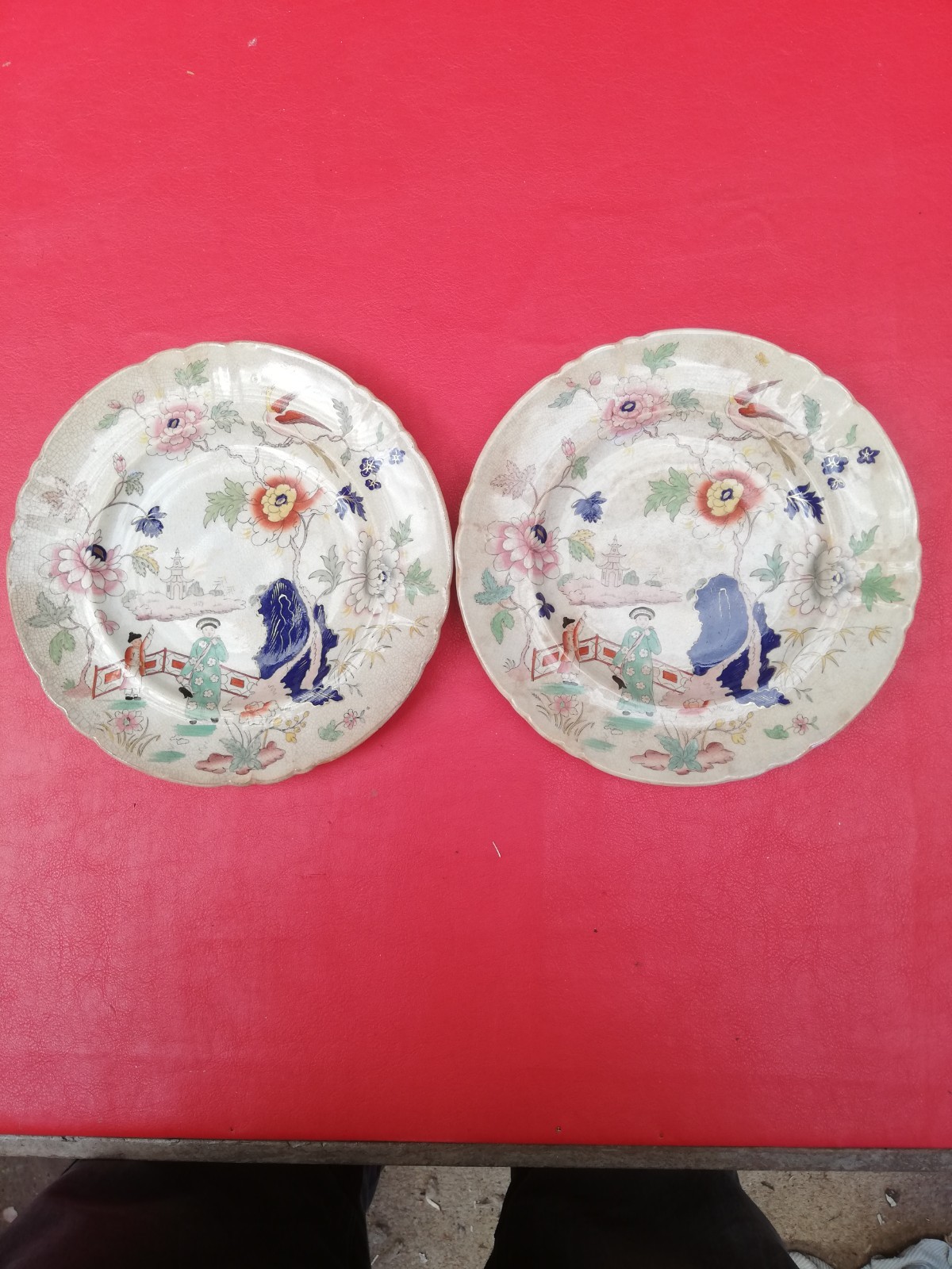2 x Antique Earthenware Plates