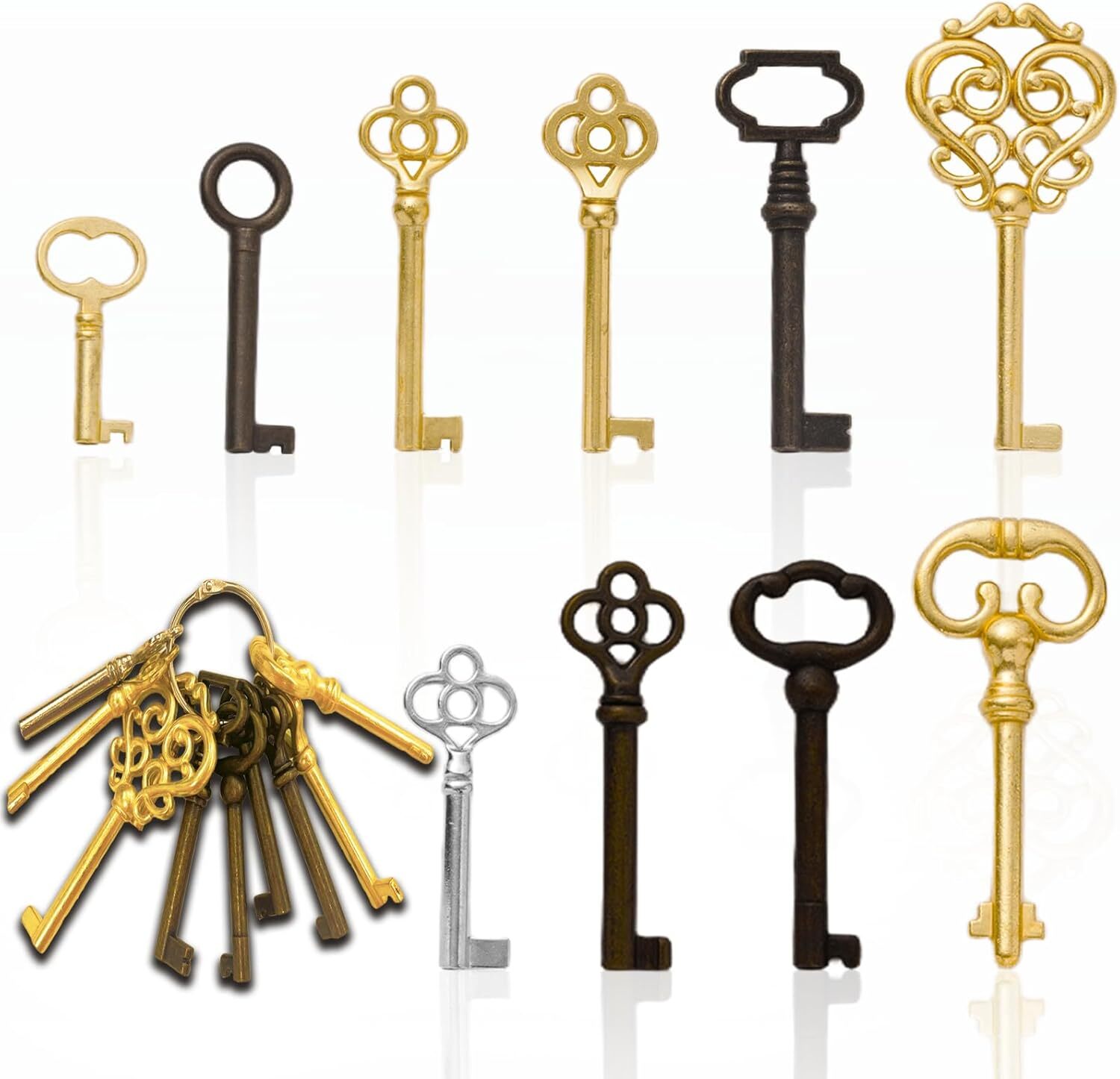 10PCS Universal Skeleton Keys for Vintage Old Furniture, Antique Furniture
