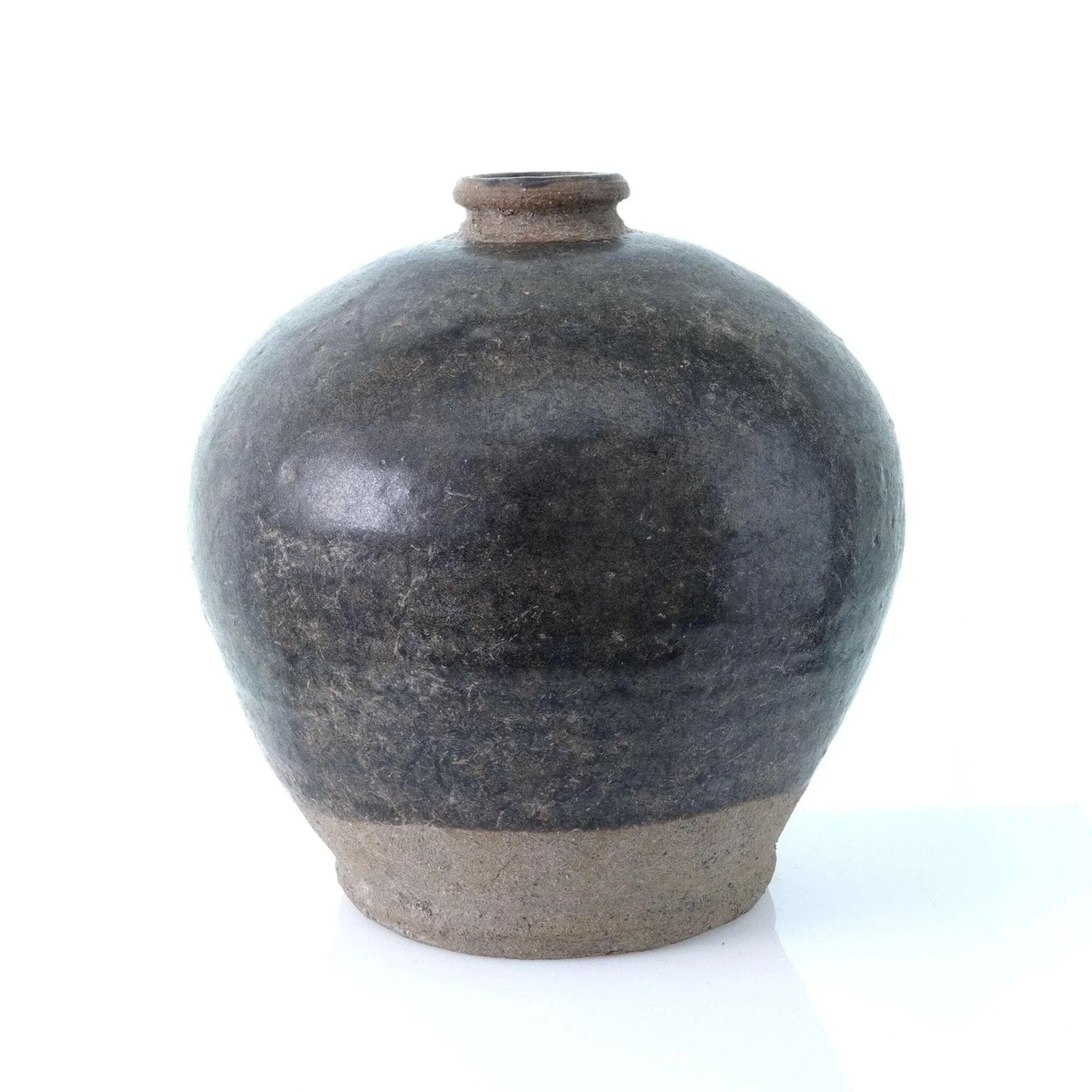 Chinese Ming Dynasty Storage Jar Brownware 6.75″ tall x 6″ wide