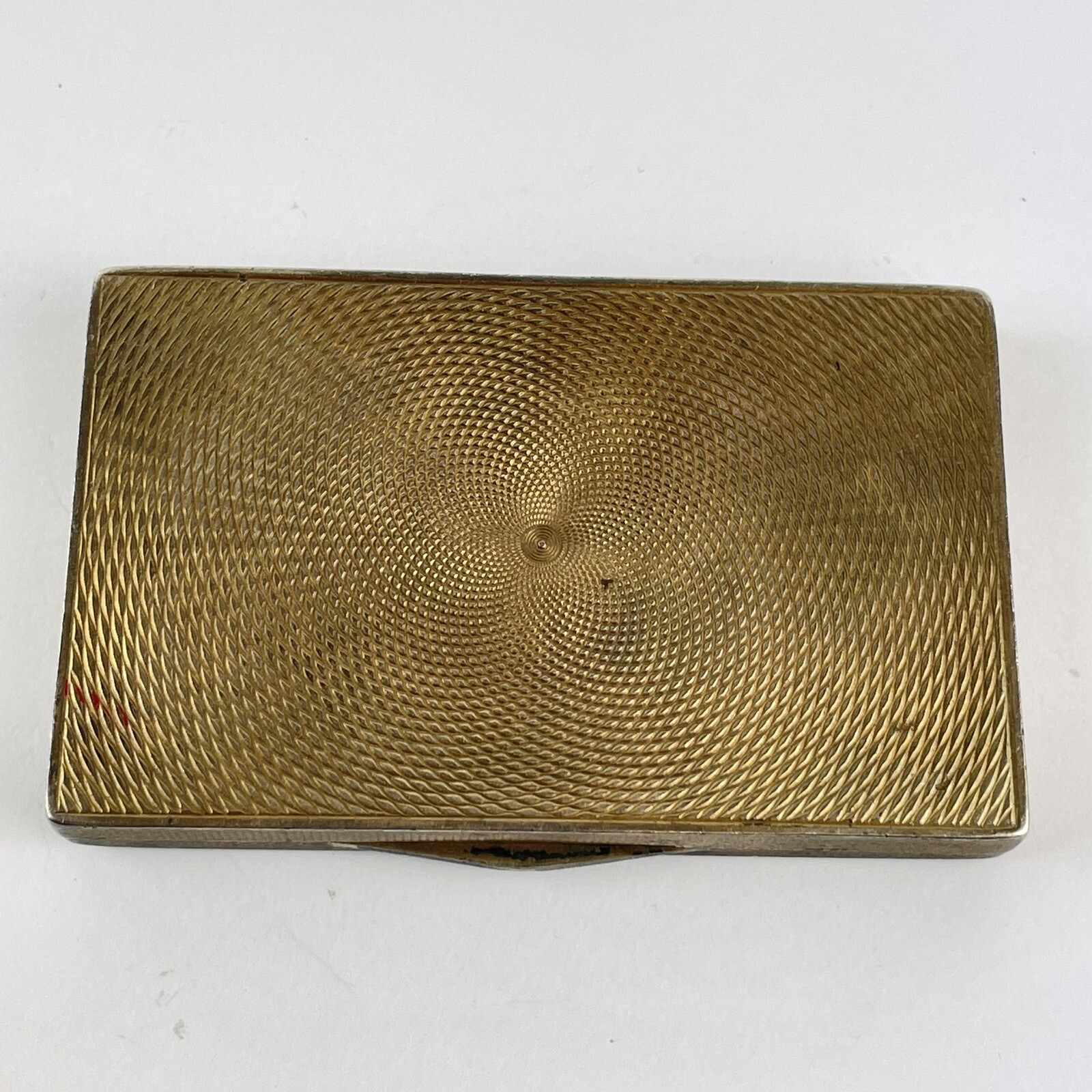 Antique Solid Silver Blue Enamel Asian Scene Snuff Box Henry Clifford Davis 1926