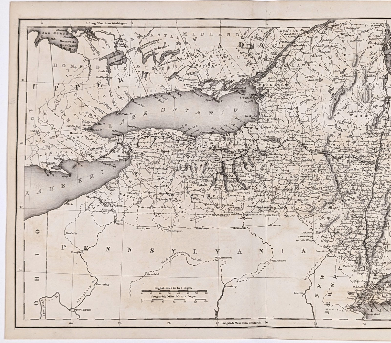 1831 NEW YORK Map ORIGINAL Hinton – PLAN OF NEW YORK CITY Old Antique