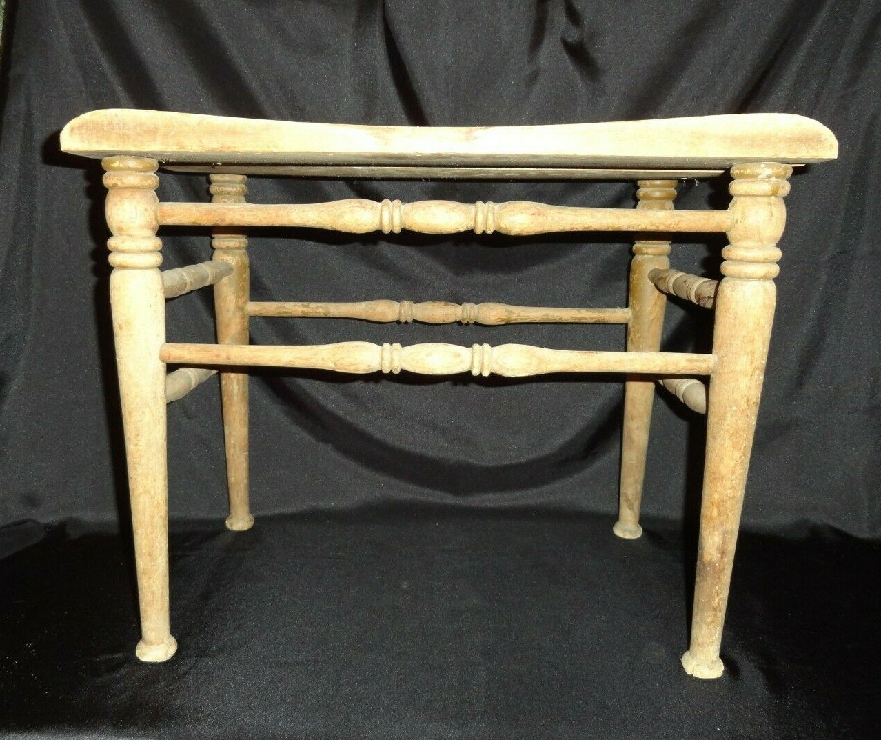 Vintage Primitive Bench Table Stool with Spindles STICKLEY BROS CO Grand Rapids
