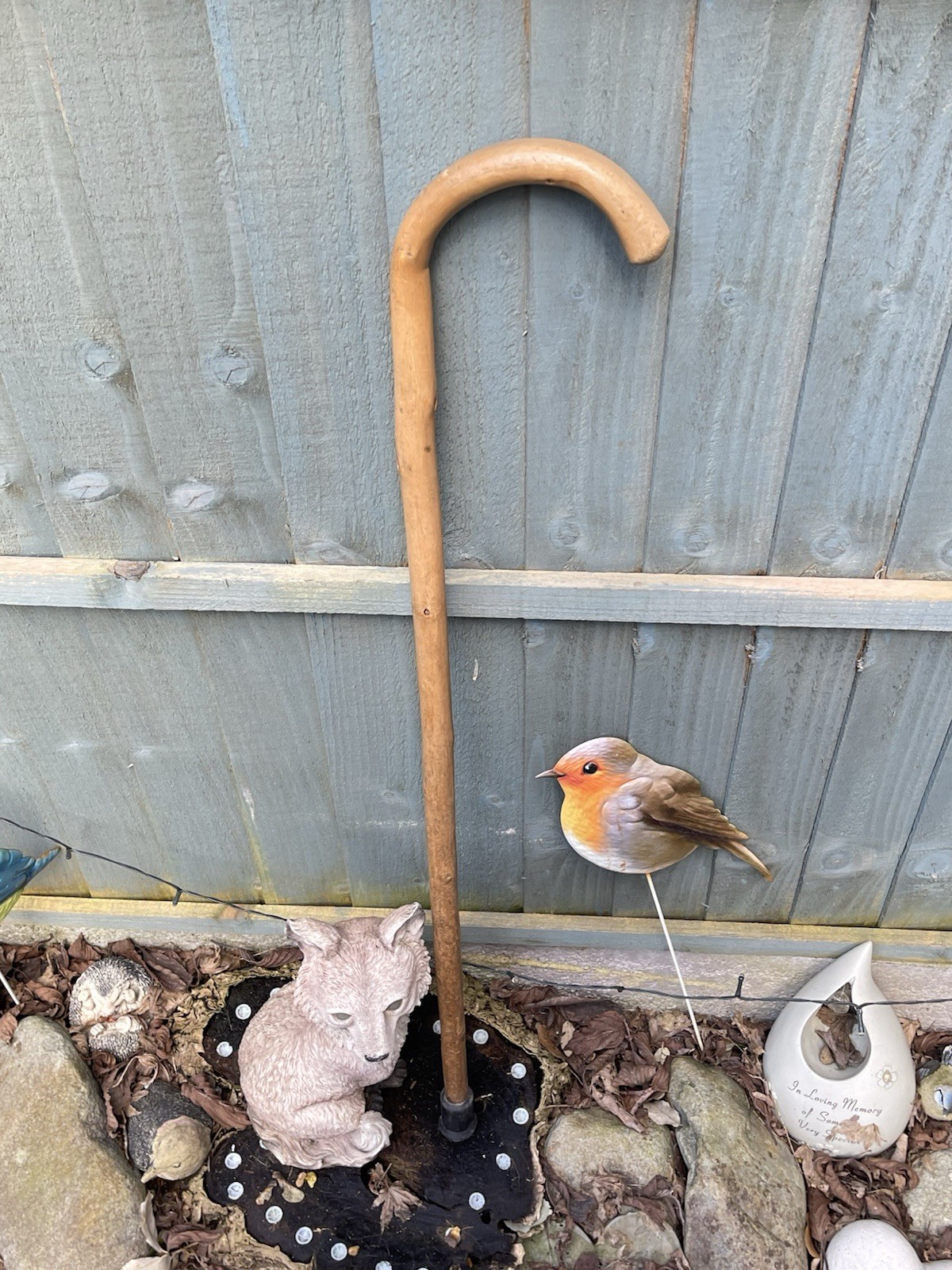 Vintage Solid Wood Walking Stick Height 86 cm