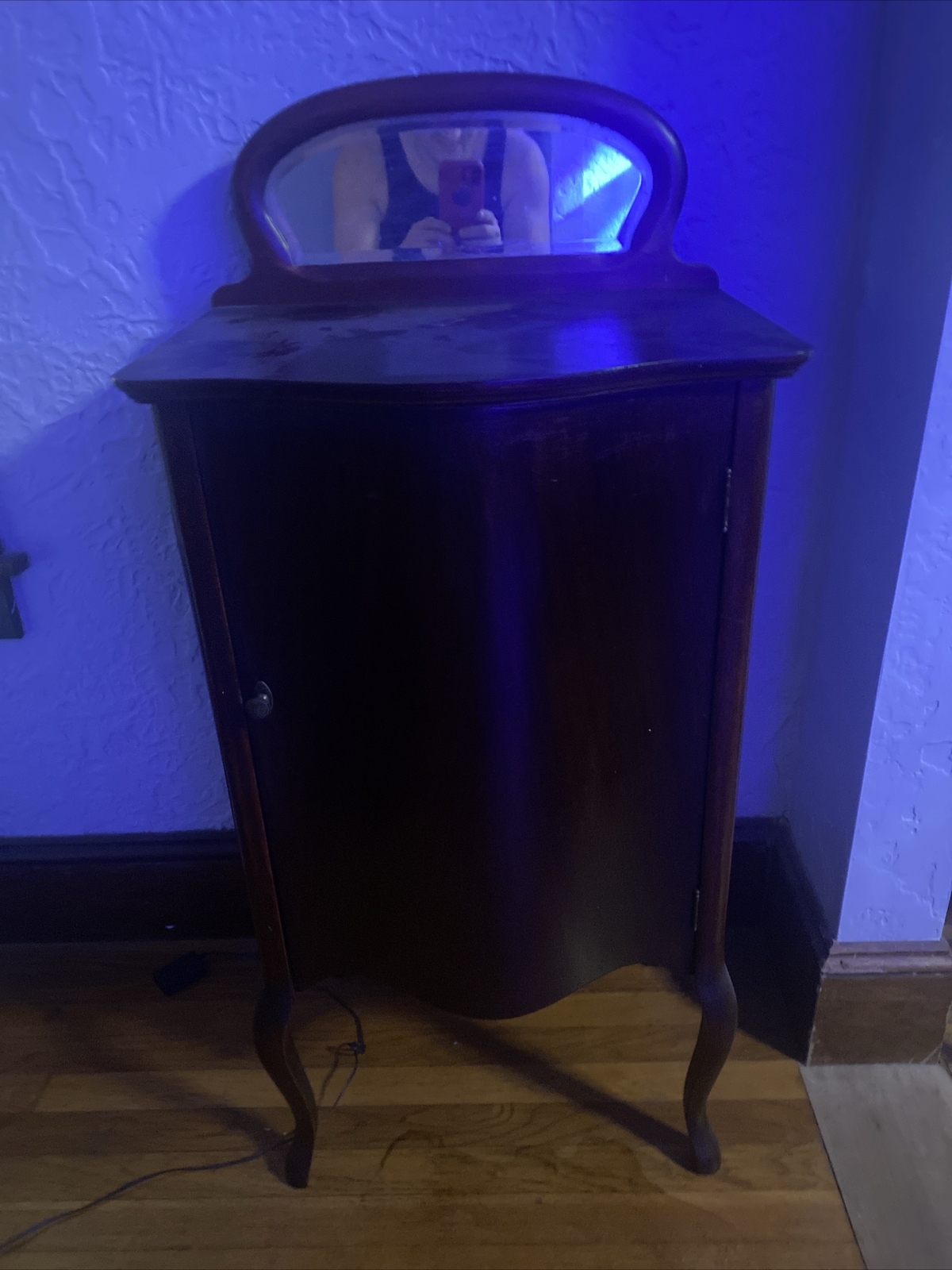 Antique mahogany music cabinet