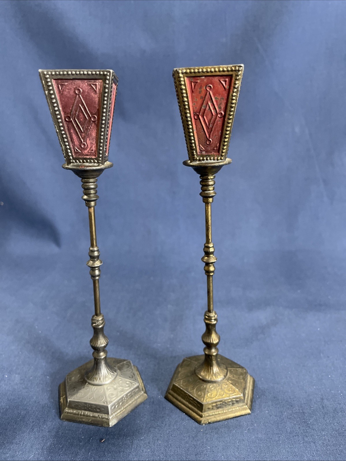 1920’s Art Deco Pair Of Vantines France Incense Burner #1053 ~ Venetian Lantern