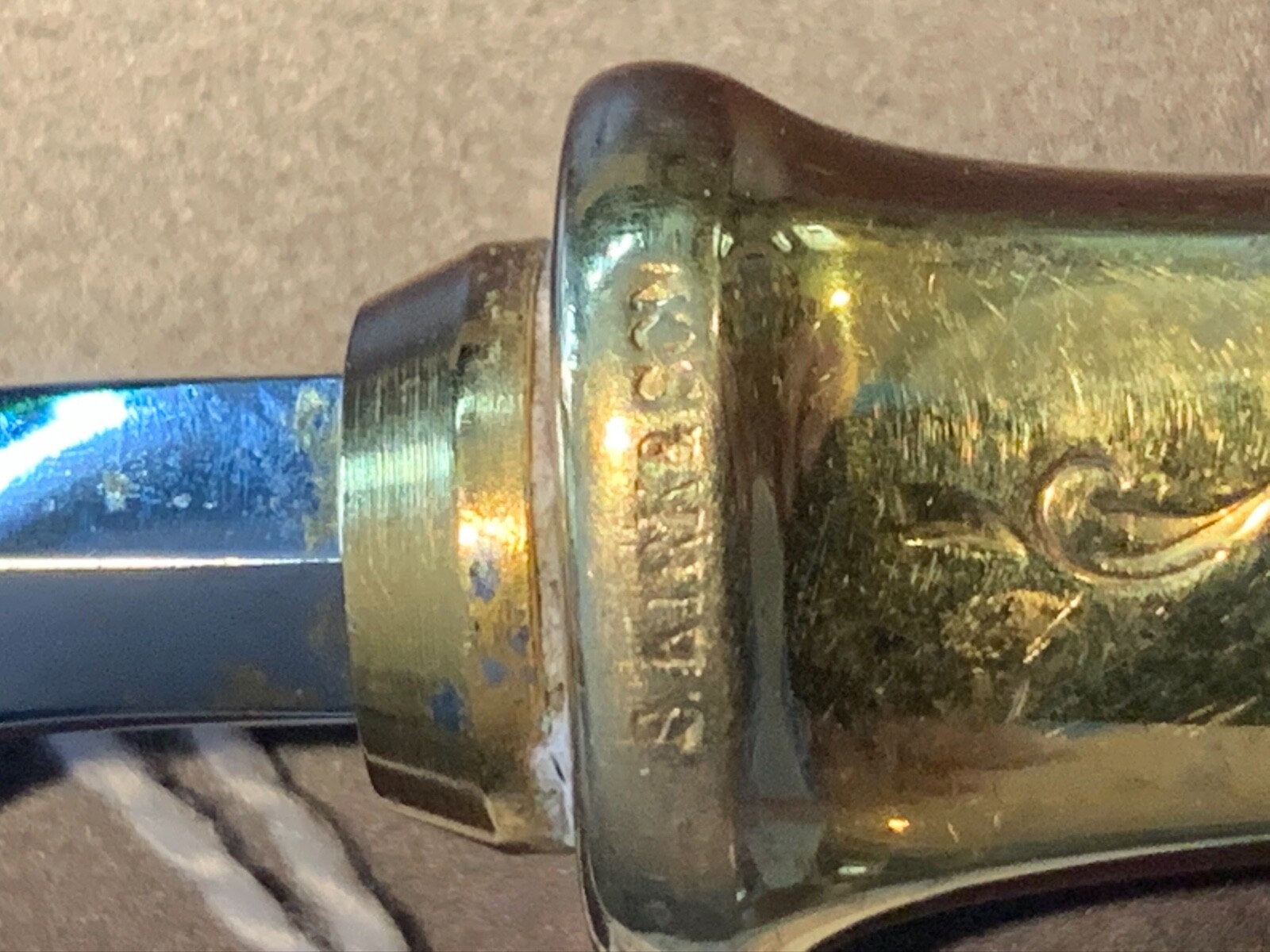 KIRK STERLING SILVER HANDLE ANGEL FOOD SERVER GOLDEN OLD MARYLAND ENGRAVED