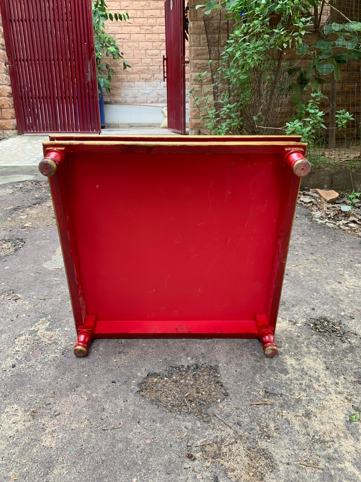 Beautifully Painted Wooden Chowki decorative Home Decor Table Top Bench Stool
