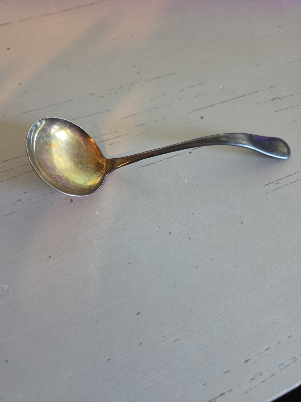 Vintage Small Silverplate Condiment Ladle Stamped EP NS 5 Inches