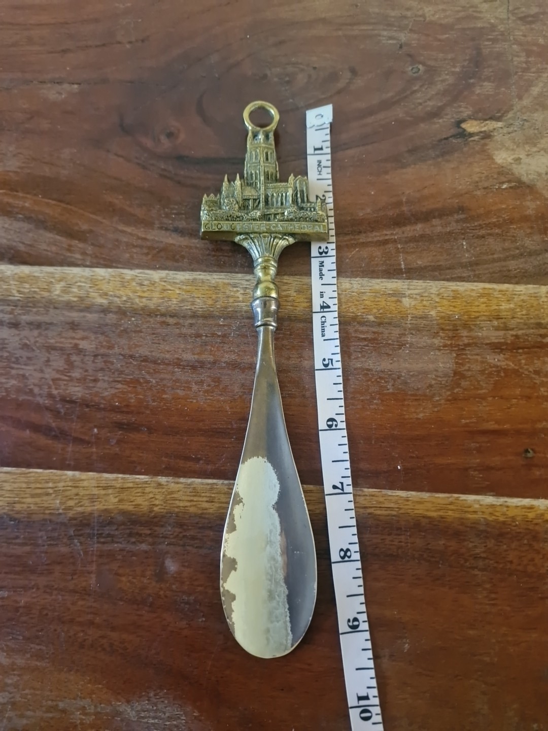 Gloucester Cathedral Shoe Horn Brass Vintage Occult Rare 9.5″