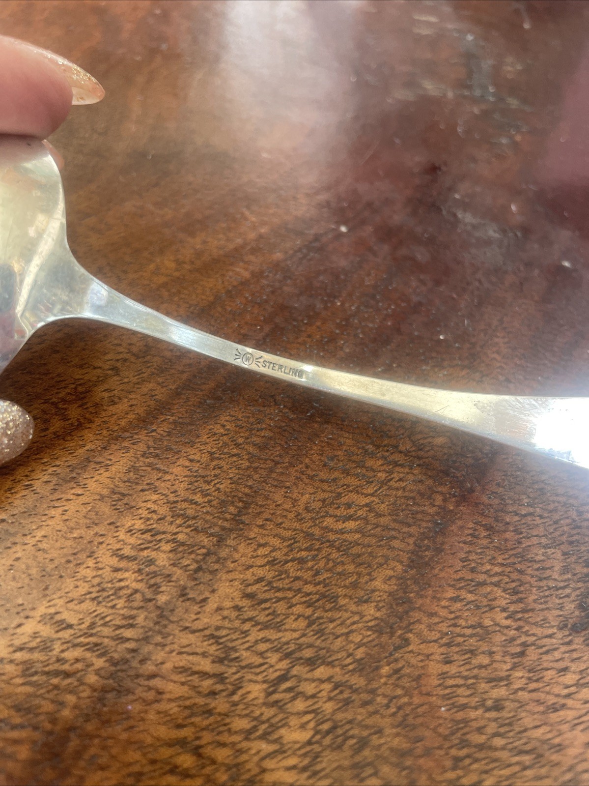 Antique Sterling Silver Cream Ladel Frank M Whiting