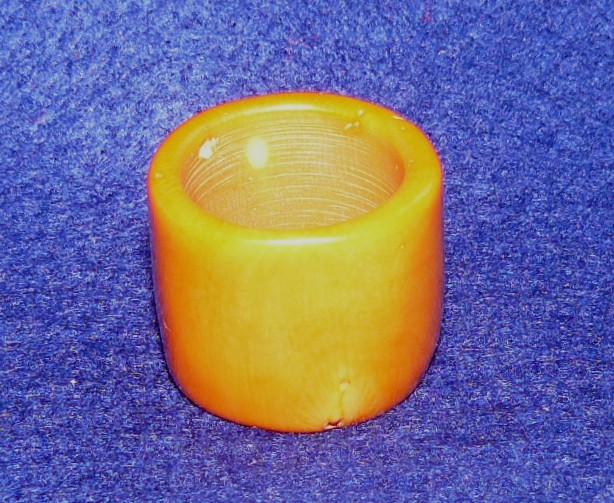 SUPER-FINE ORANGE CORAL ARCHER’S RING (Rare color, not jade)
