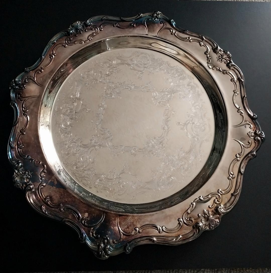 Gorham 1950’s Silver Plated Serving Tray YC1334-1 14 inch