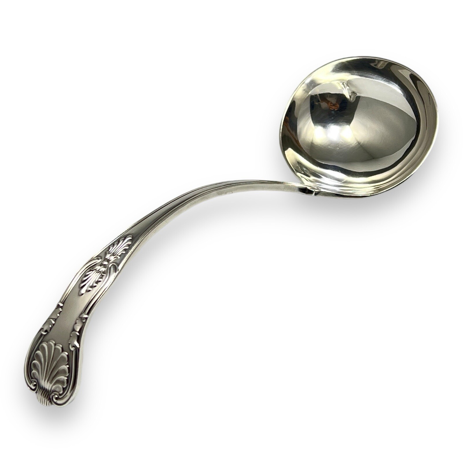 Sheffield Kings Large Punch Soup Ladle Silver Plate England