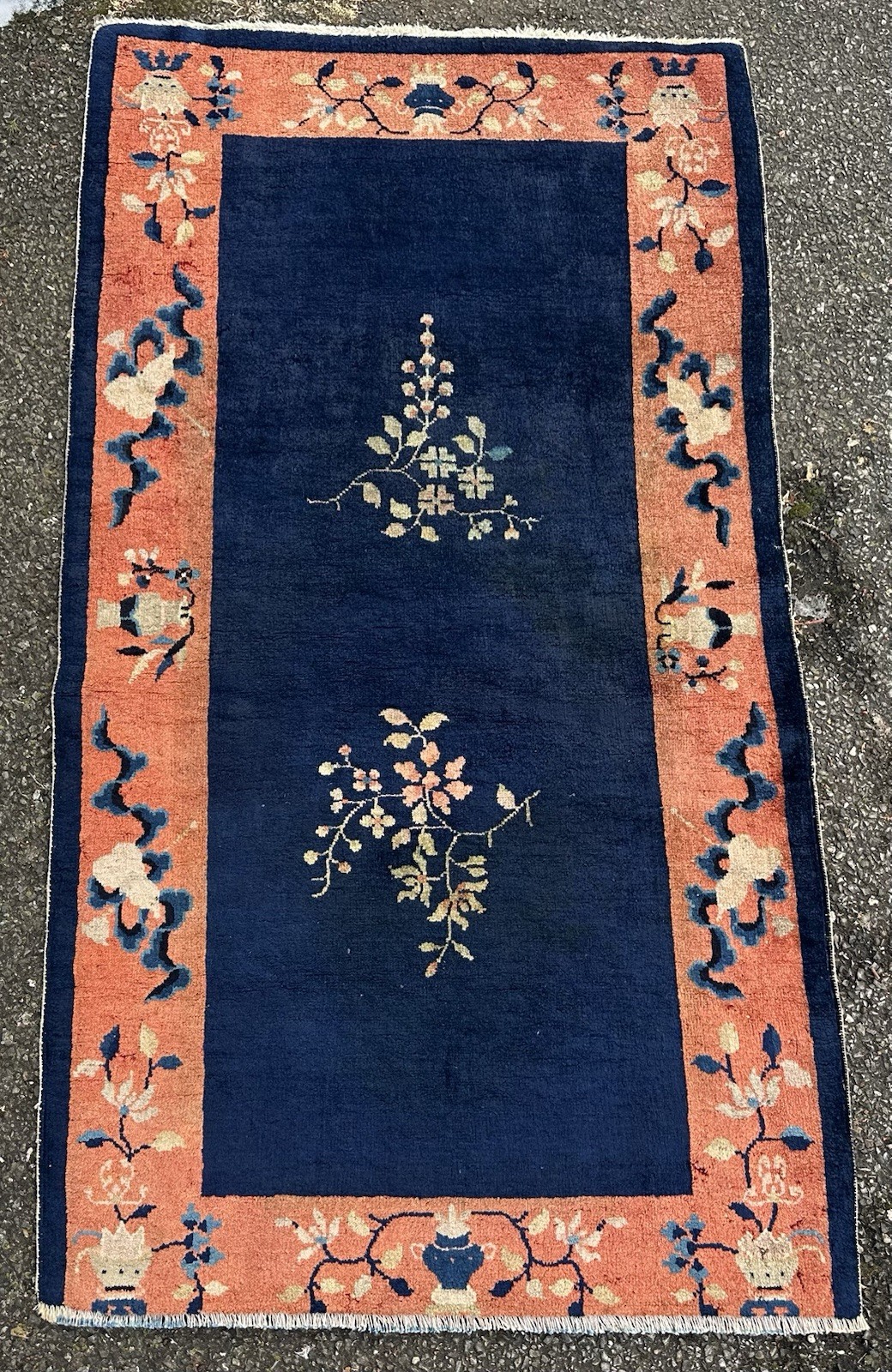 Ci 1910’s ANTIQUE ART DECO CHINESE WALTER NICHOLS RUG 3×5.8 CHECK US FOR MORE