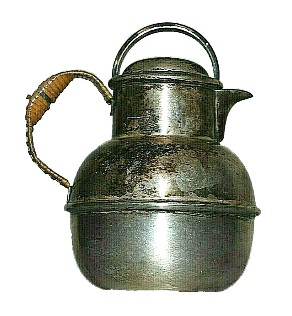 PAIRPOINT MFG Lidded Creamer Wicker Handle 0305 Sheffield Silverplate 1895 Rare
